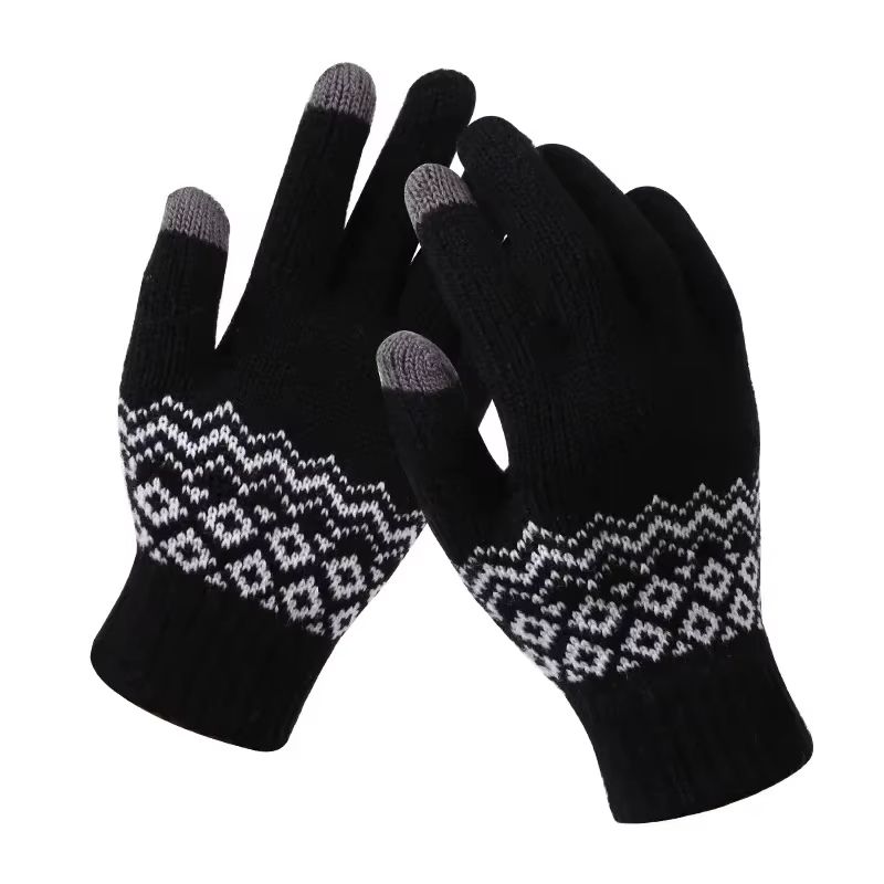 CozyTouch Winter Touch Screen Gloves – Unisex Warm Knit Full-Finger Mittens