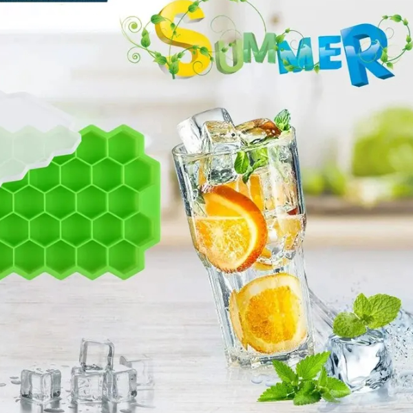 DIY Honeycomb Ice Mold Tray Cube Lattice with Easy Clean Design