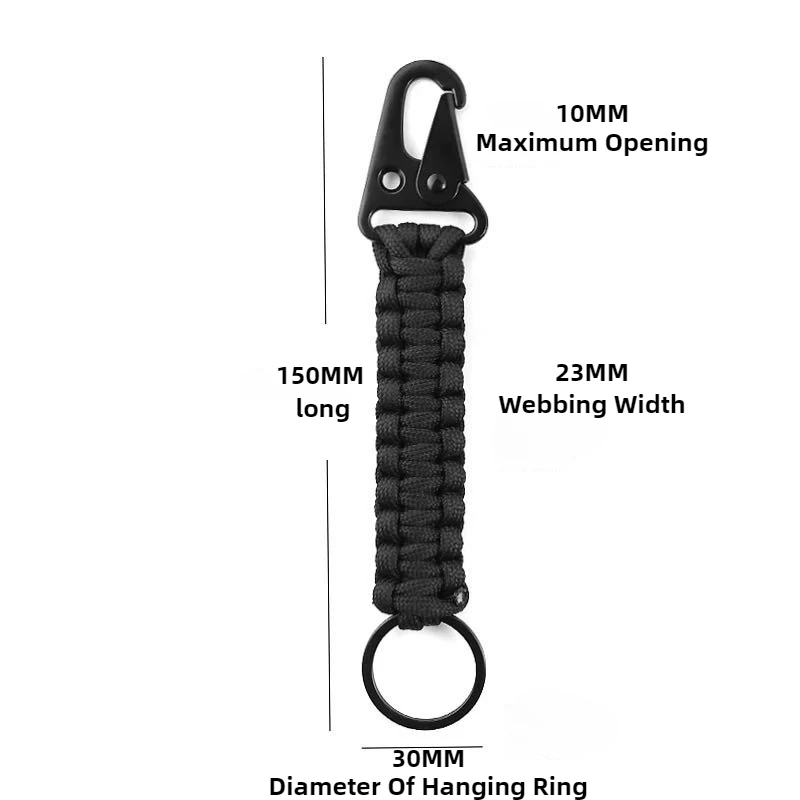 Survival Paracord Bracelet with Keychain Outdoor Emergency Bracelet for Hiking Camping Gear