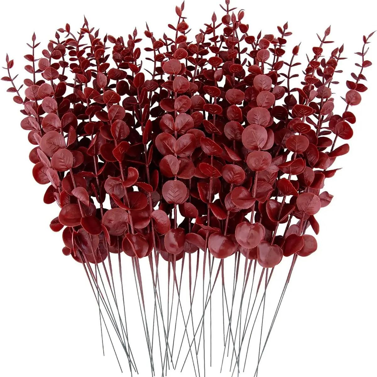 100-Piece Bulk Artificial Eucalyptus Leaf Set