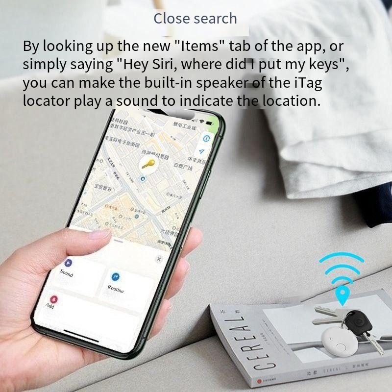 Smart Bluetooth Key Finder Tracker with App for iOS & Android Mini Item Locator for Keys, Bags & Pets