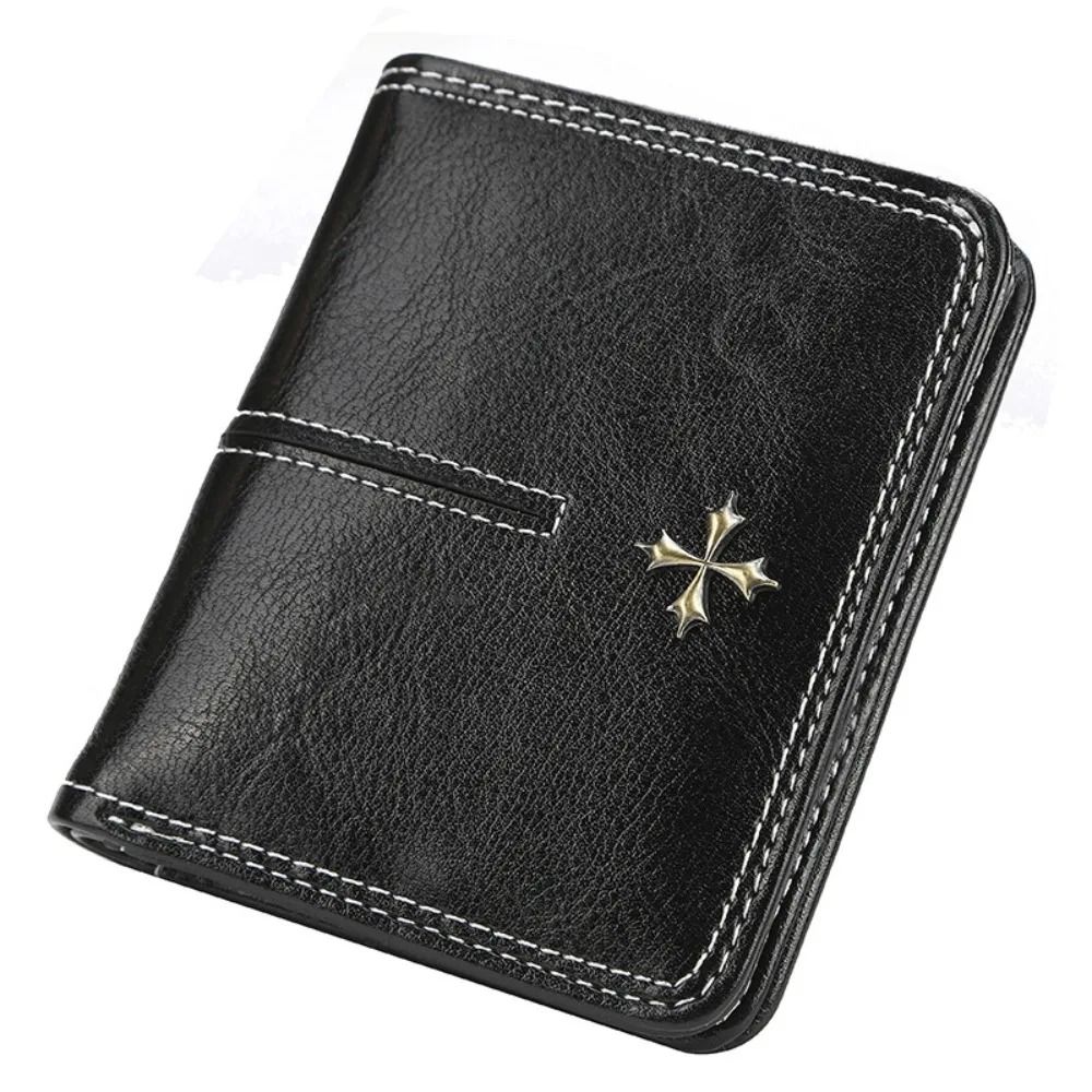 Zipper Mini Vertical Wallet – Fashionable PU Leather Square Card Holder & Coin Purse