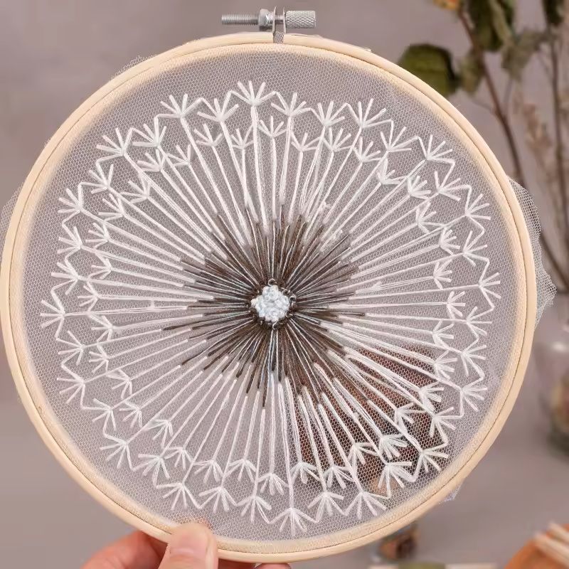 Beginner Floral Embroidery Kit with Pattern