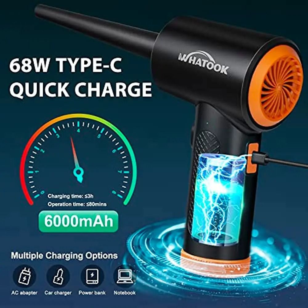 Electrical Dust Blower 3 Speed 60000 RPM Air Duster for Electronics and Office Equipment