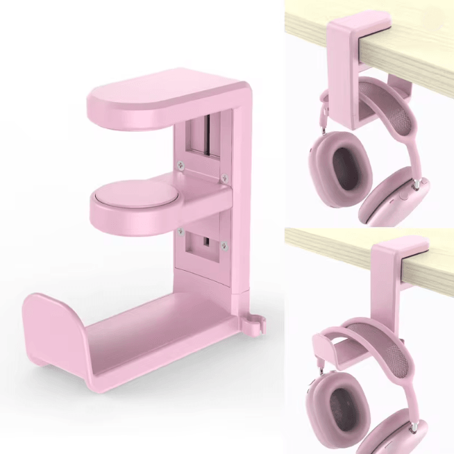 360 Degree Rotating Desk Clip Headphone Holder No Punch Headset Stand