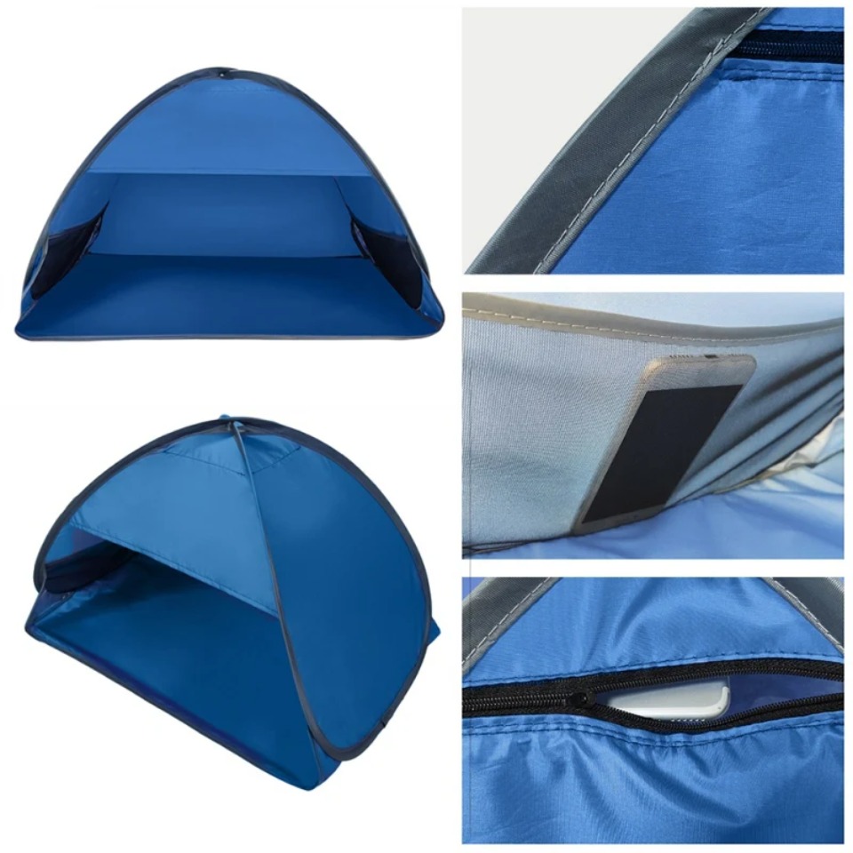 Blocking Beach Headrest Sunshade Tent for Adults & Kids Automatic Pop-Up, Portable Outdoor Shelter