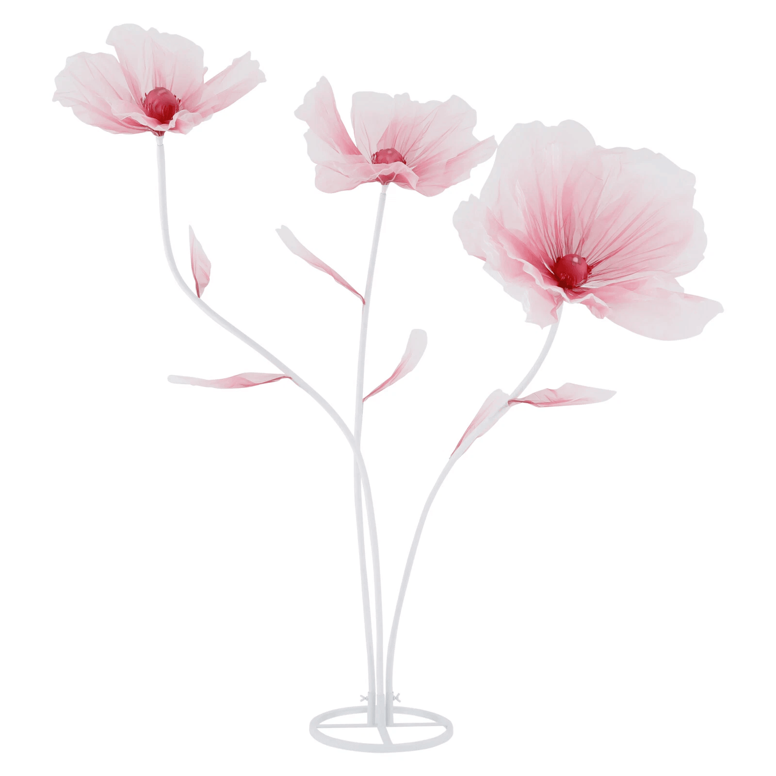 Floral Bridal Wedding Bouquet, 3-Head Artificial Flowers, Home Party Decor