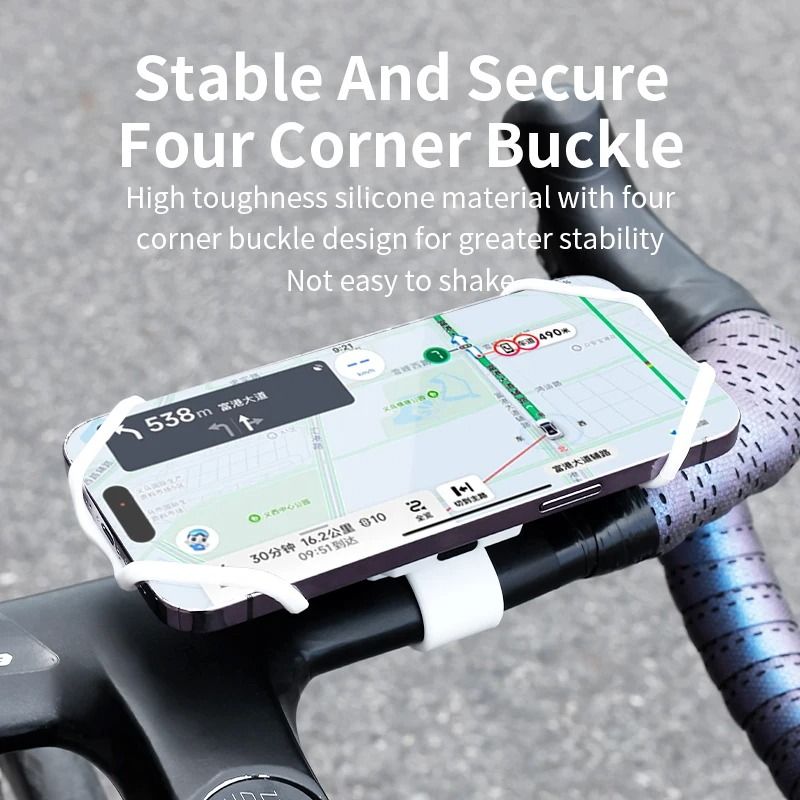 Universal Bicycle Phone Holder with Quick Release for Road and Mountain Bikes