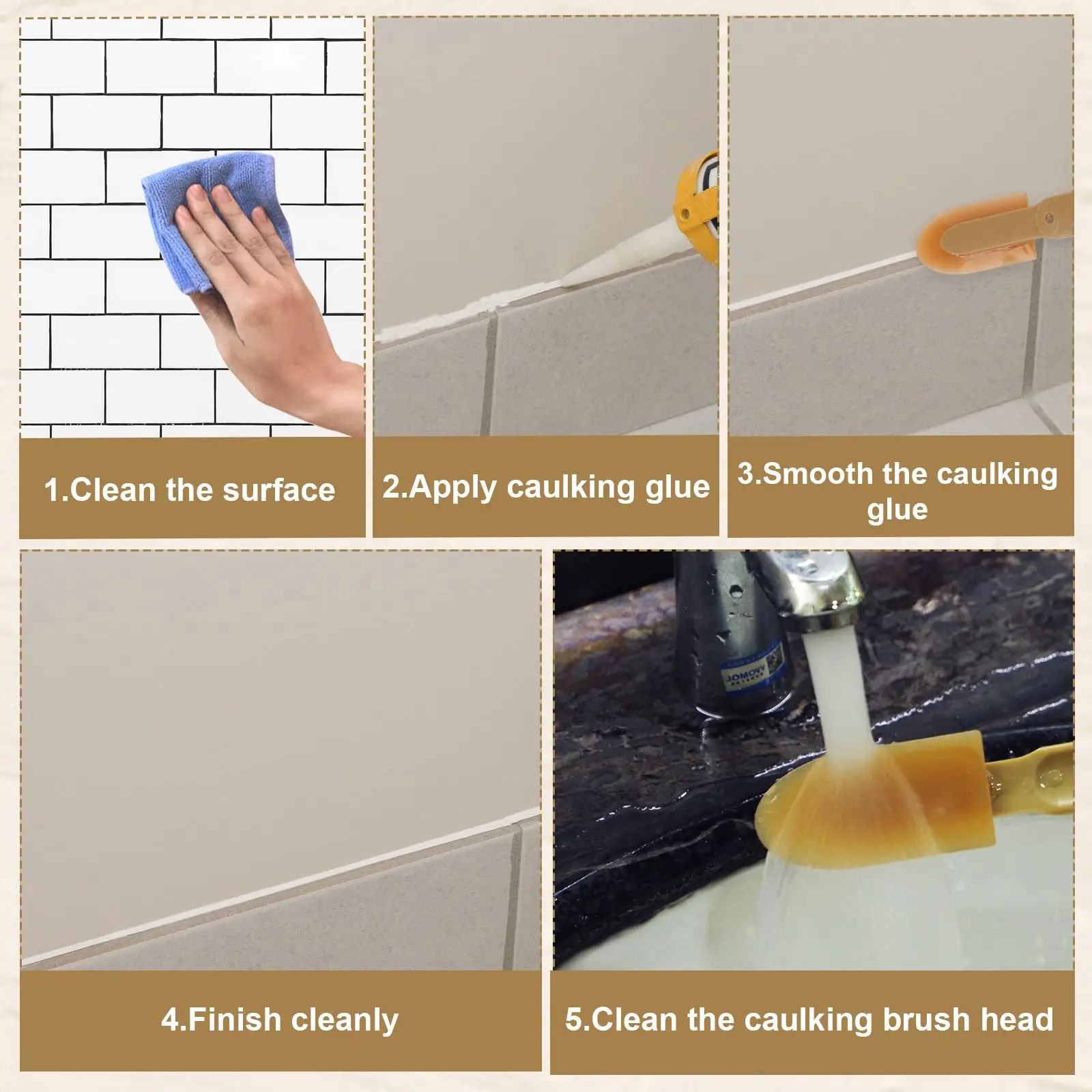 Extended-Length Silicone Caulk Finishing Spatula Set