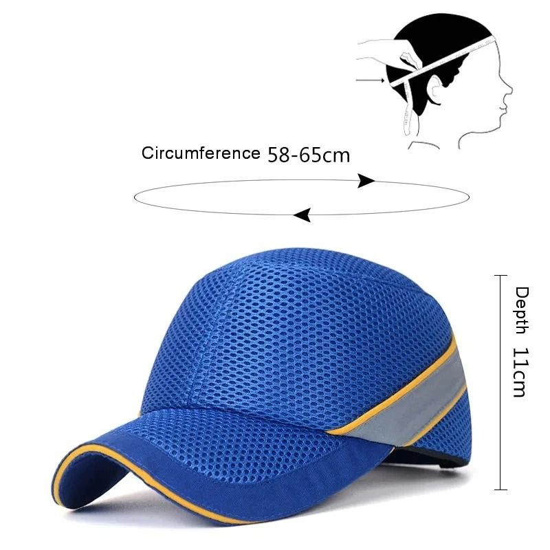 Hi Viz Mesh Bump Cap Baseball Style Safety Helmet