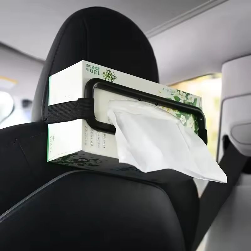 Car Paper Towel Holder Clip Visor & Seat-Back Hanging Tissue Box Frame for Cars, SUVs & Trucks