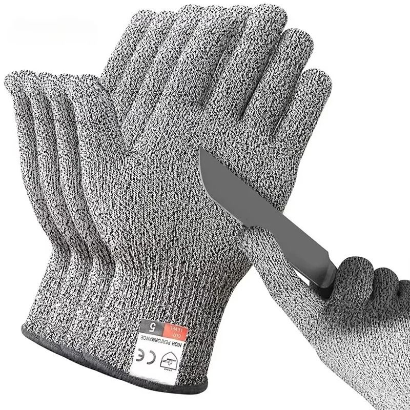 Level 5 Safety Protection Anti-Cut Gloves Cut-Proof and Stab-Resistant Metal Mesh Butcher Gloves