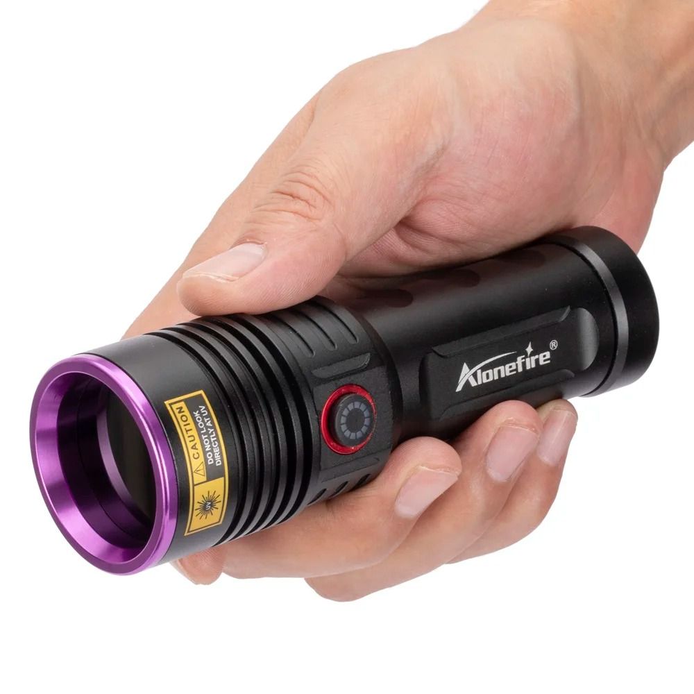 High Power UV Flashlight with Rechargeable Battery and Blacklight Detection
