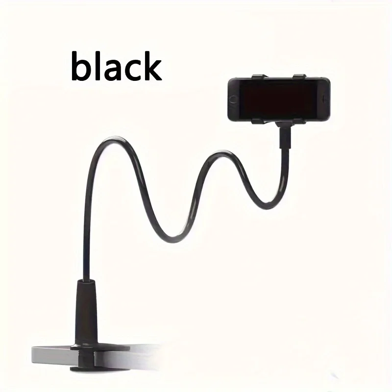 Phone Clip Holder with Grip Flexible Long Arm Gooseneck Lazy Mount Clamp Stand