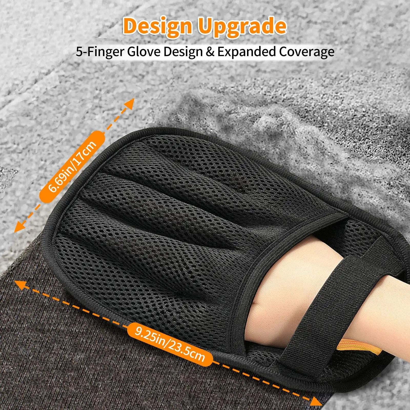 Pet Hair Removal Glove for Cats and Dogs Reusable Electrostatic Five Finger Hair Remover