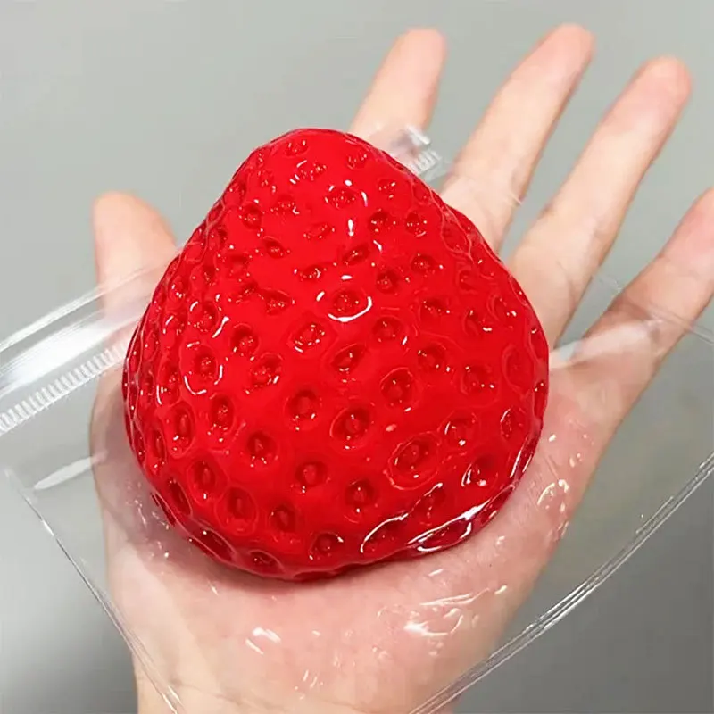 Jumbo Strawberry Squishy Toy Kawaii Taba Stress Relief Fidget Gift