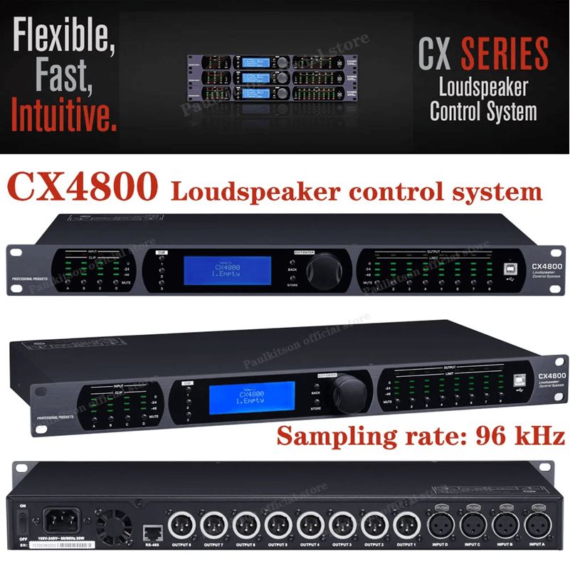 Paulkitson CX4800 Professional Audio Processor 4 in 8 Out