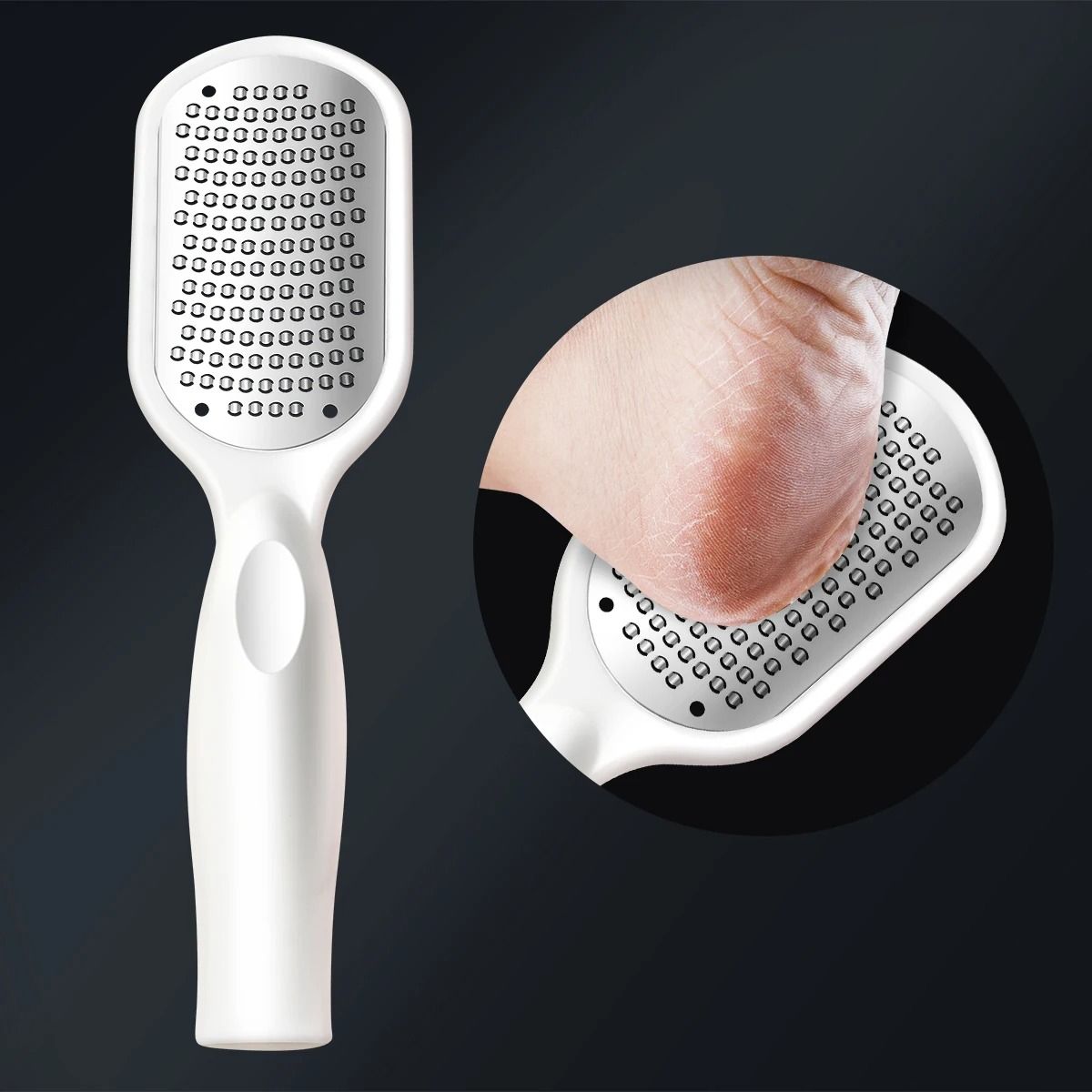 Double Sided Stainless Steel Foot Scrub and Callus Remover