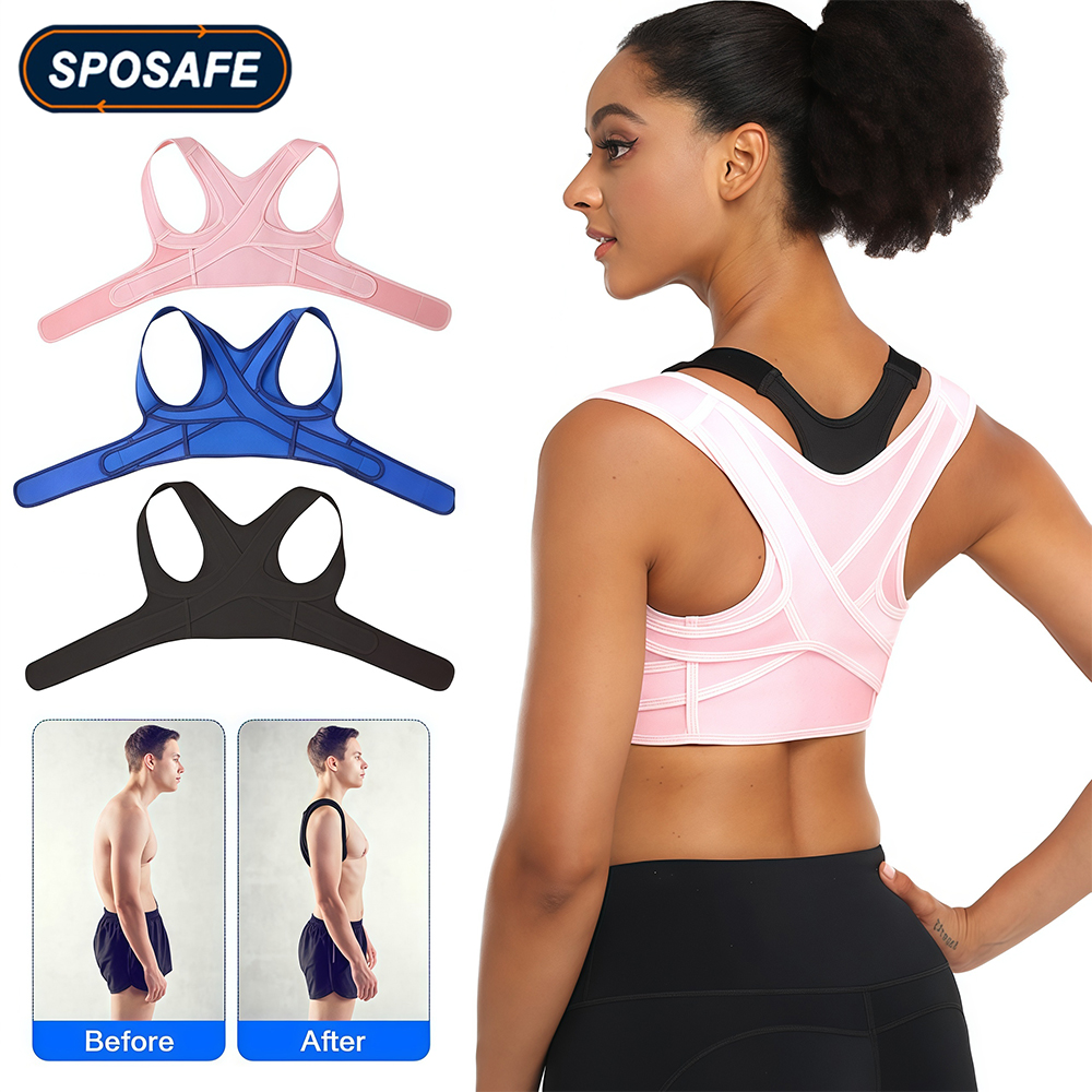Breathable Posture Corrector Back Support Brace for Adjustable Upper Back Alignment