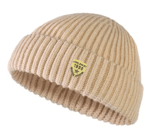 Mens Autumn and Winter Knitted Wool Hat Unisex Street Melon Skin Beanie with 1998 Logo