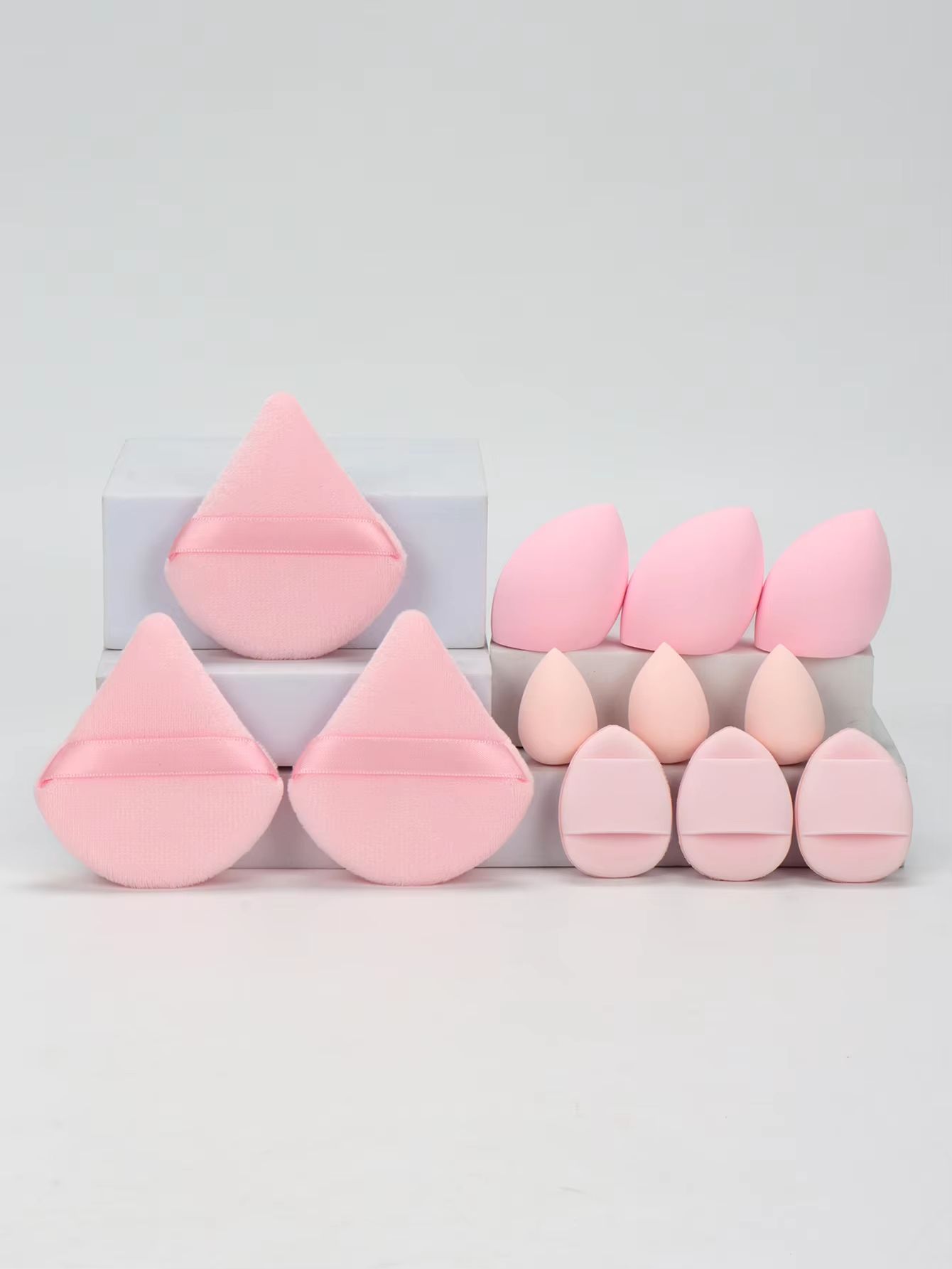 All-Purpose 12-Piece Makeup Sponge Set with Puffs and Beauty Eggs