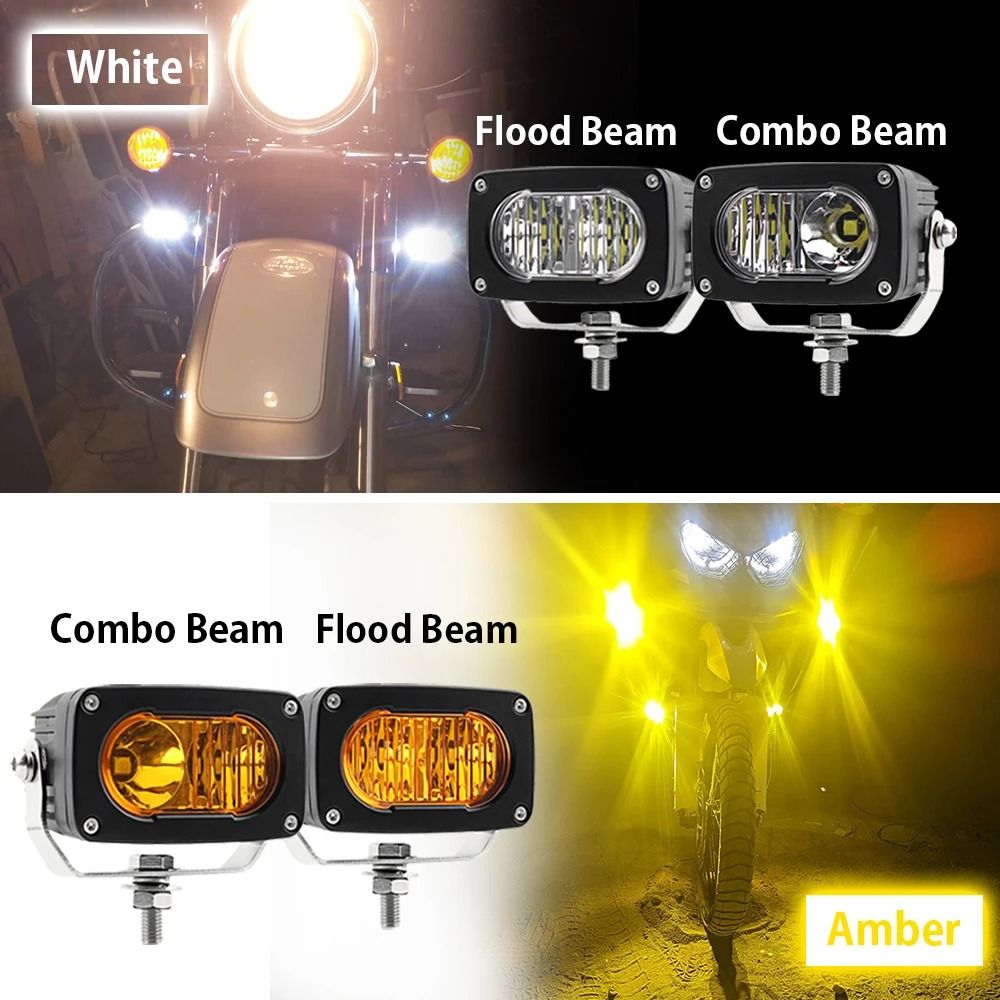 3-Inch LED Pods Driving Lights | 40W High-Intensity Amber Offroad Spot Beam for Motorcycle, ATV, & SUV