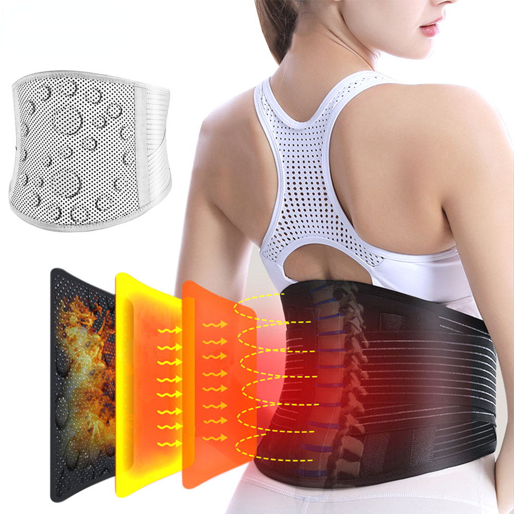 Thermal Magnetic Therapy Tourmaline, Self-heating Lumbar Support Belt for Sciatica Pain Relief