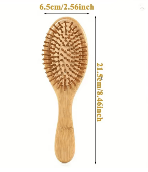 Bamboo Hair Comb Anti Static Wooden Detangling Scalp Massage Comb