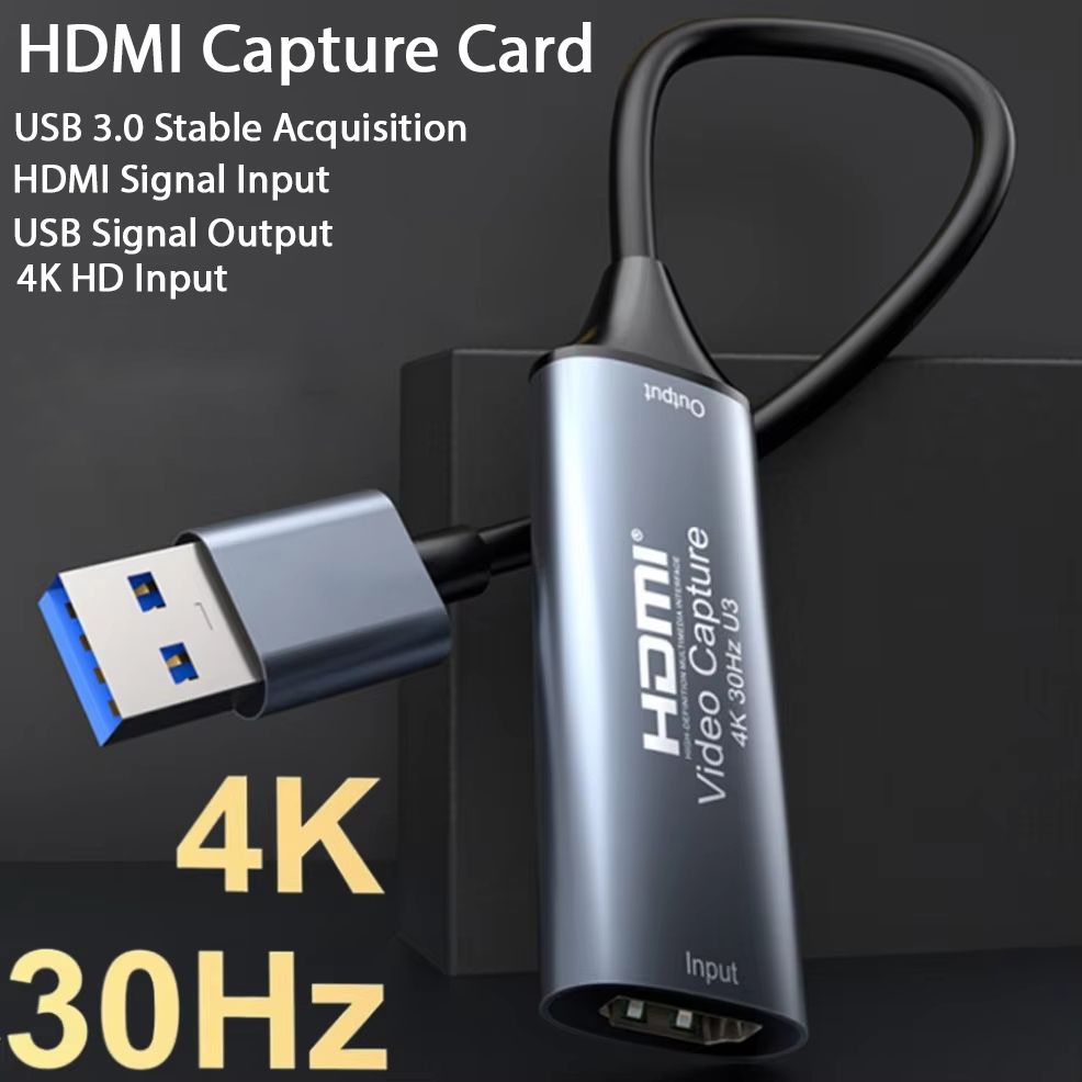 USB 2.0 & Type-C 4K HDMI Video Capture Card, Game Recorder for Switch, Xbox, PS5/PS4, DVD, Live Streaming & Broadcasting