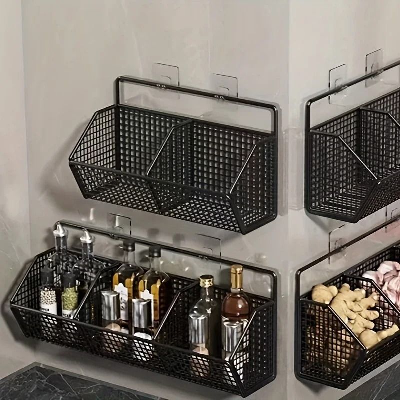 Wall Mounted Kitchen Storage Basket for Vegetables and Fruits