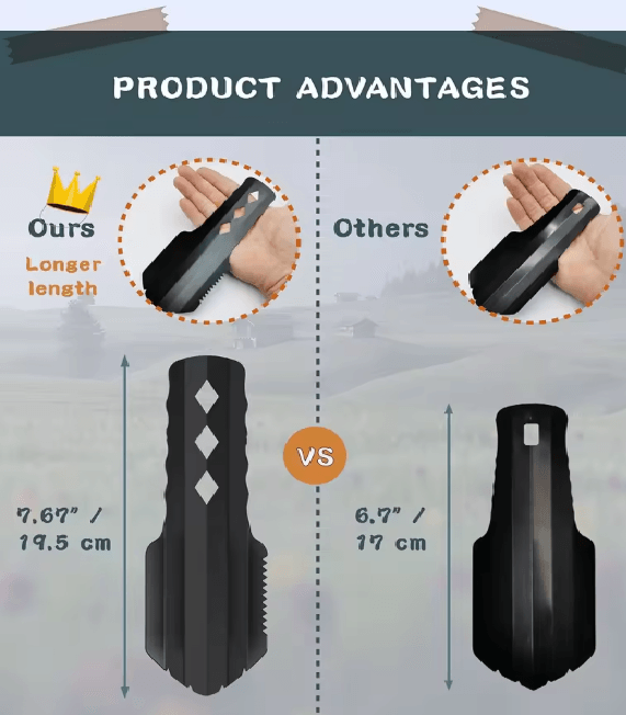 TrailBlade Ultralight Backpacking Trowel with Extended Handle