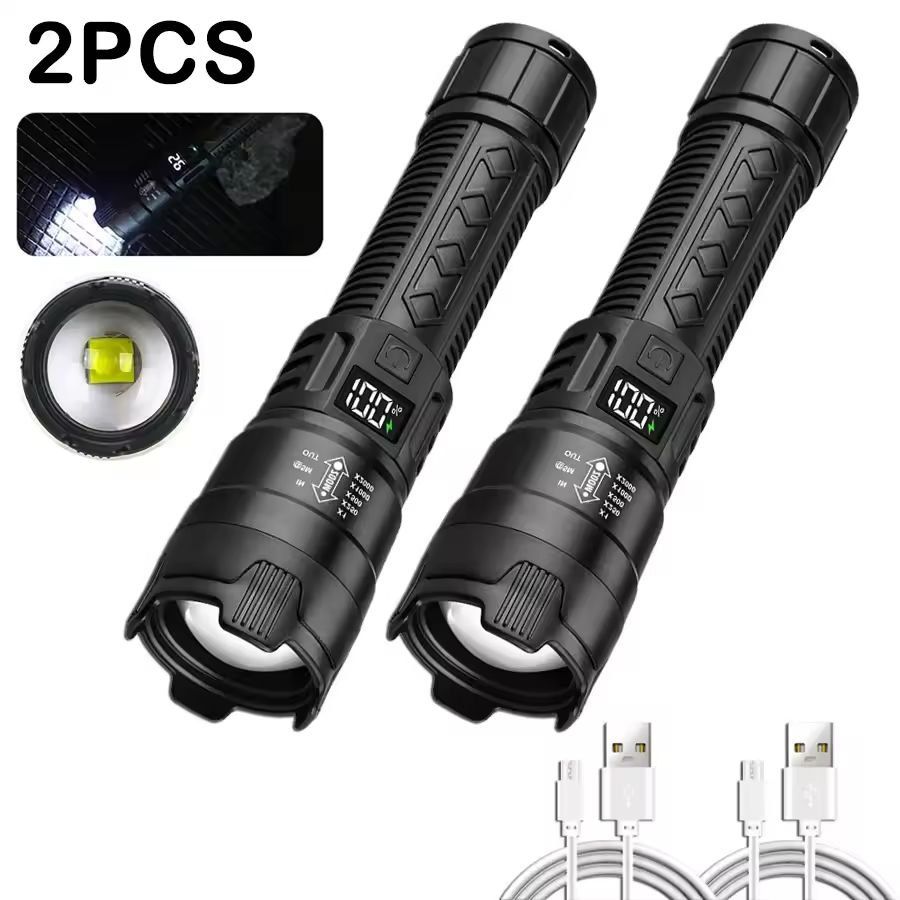 UltraBeam 2000LM USB Rechargeable Tactical Flashlight
