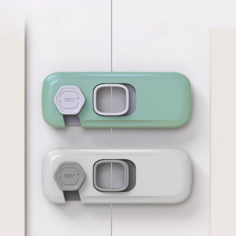 Baby Proof Fridge Locks, Child Proof Refrigerator Locks, Freezer Door Latches with Adhesive Tape, Cabinet Lock for Kids