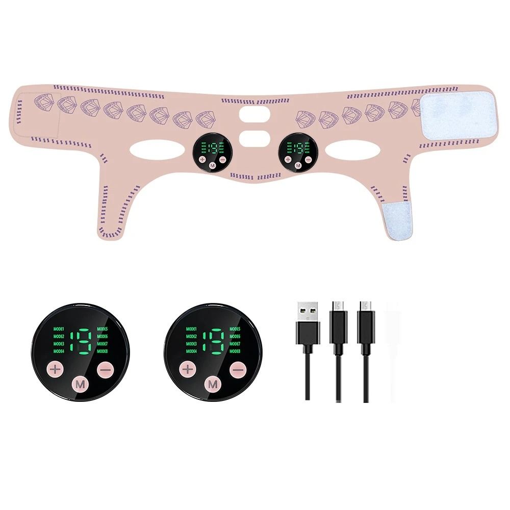 Rechargeable EMS Facial V-Line Lifting Massager – Double Chin & Cheek Contouring Mask