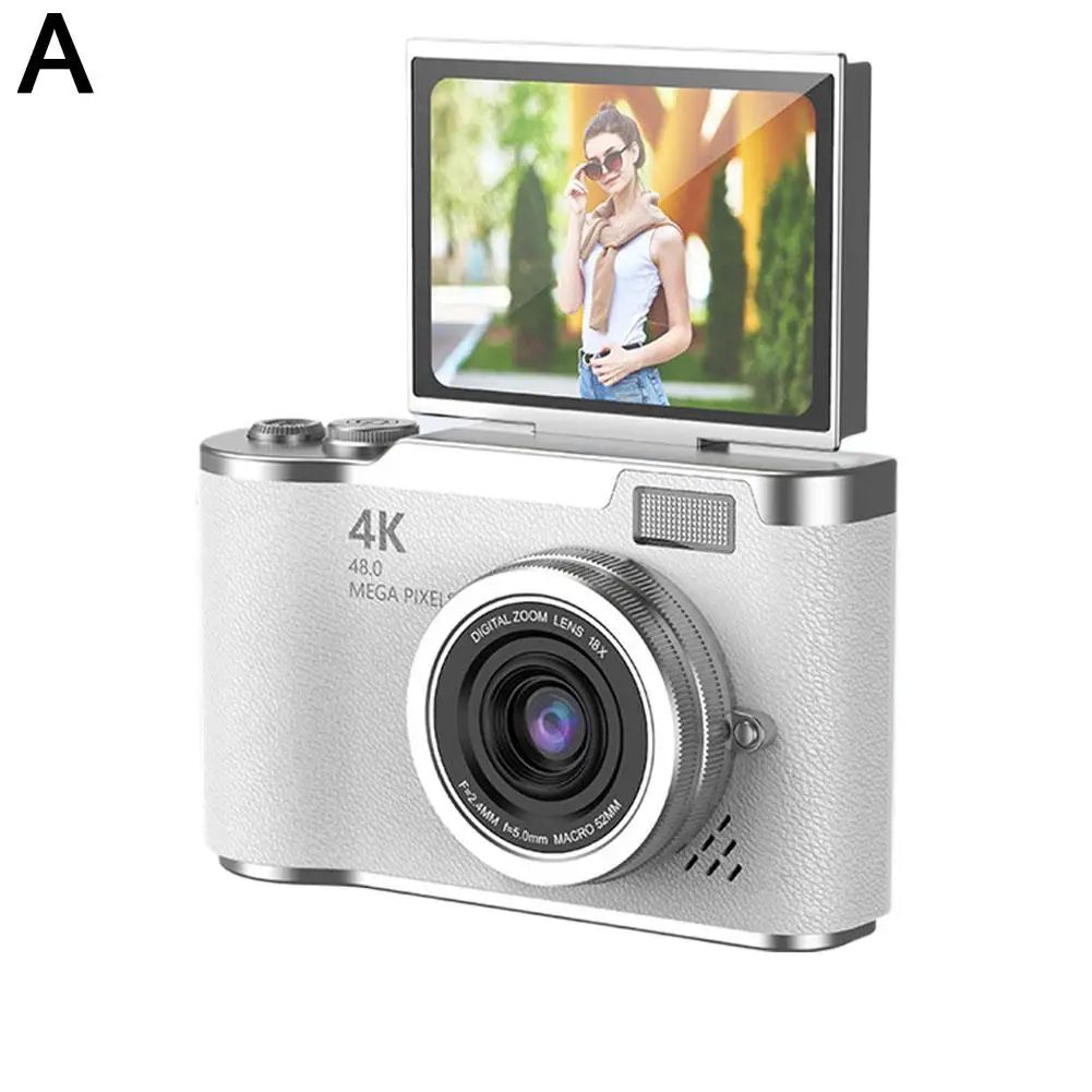 UltraView 4K FlipScreen Digital Camera – 48MP Compact Travel & Selfie Camera