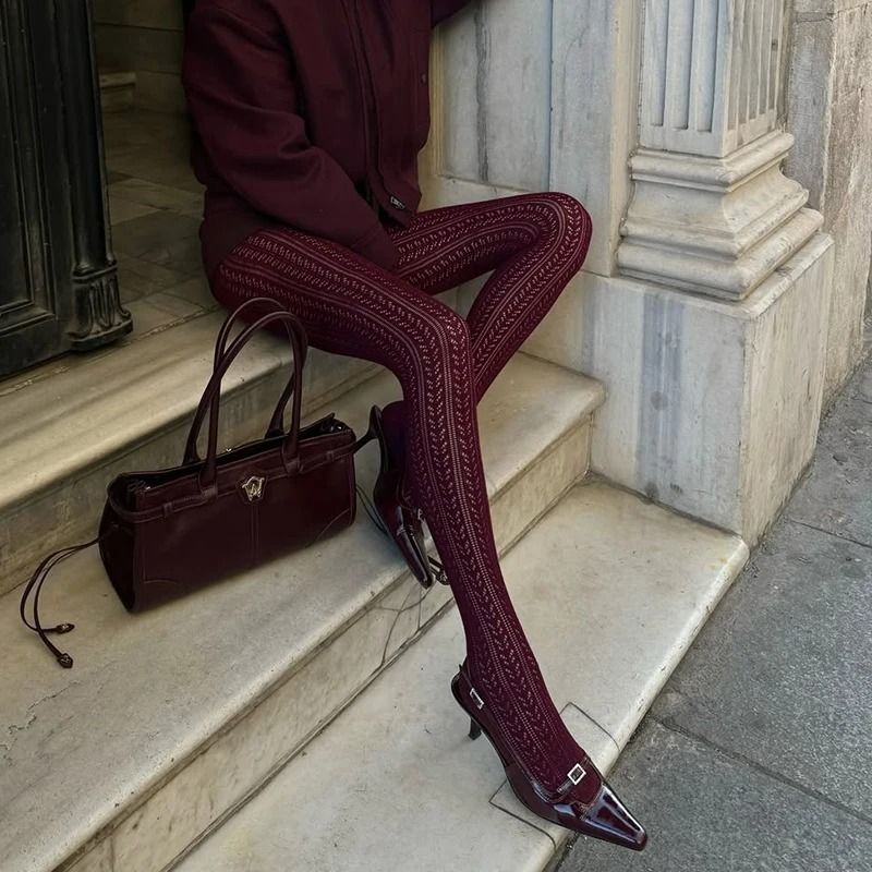 Vintage Hollow Mesh Pantyhose Tights for Women