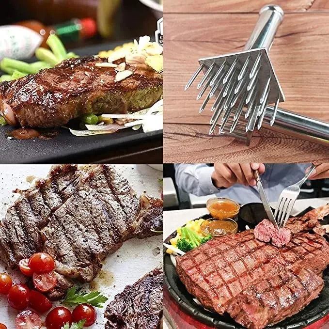 Stainless Steel Meat Tenderizer Needle With Wooden Handle
