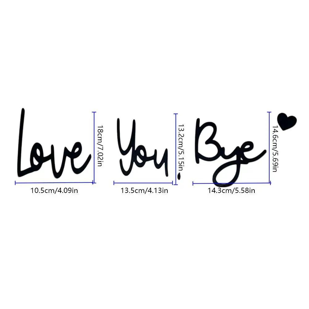 Wooden Script Wall Sign Love You Bye