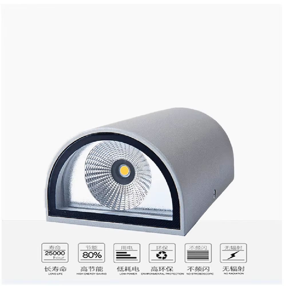 SANDIY Waterproof Outdoor Wall Light 2-Head Up/Down LED Sconce for Patio & Garden