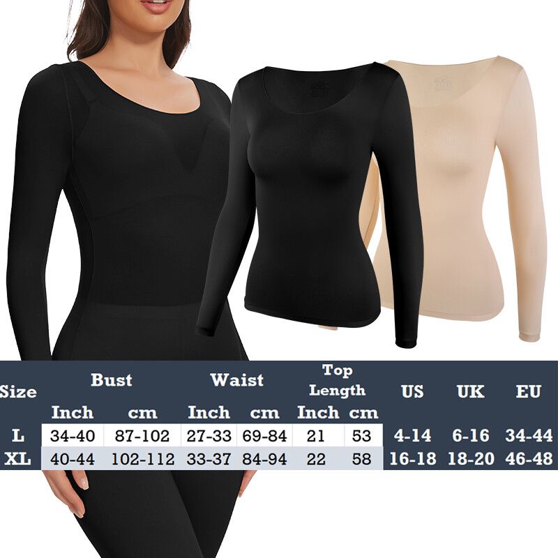 Women's Thermal Long Sleeve T-Shirt – Lightweight Winter Bottoming Shirt for Cold Weather Layering