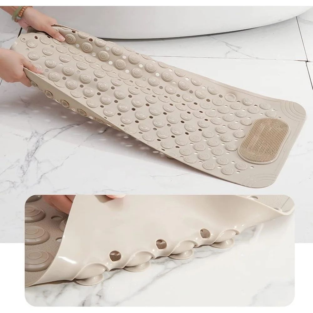 Hotel-Quality Non-Slip Shower Mat 380MM x 690MM with Strong Suction Cups - Luxury Anti-Slip Bathroom Safety Mat