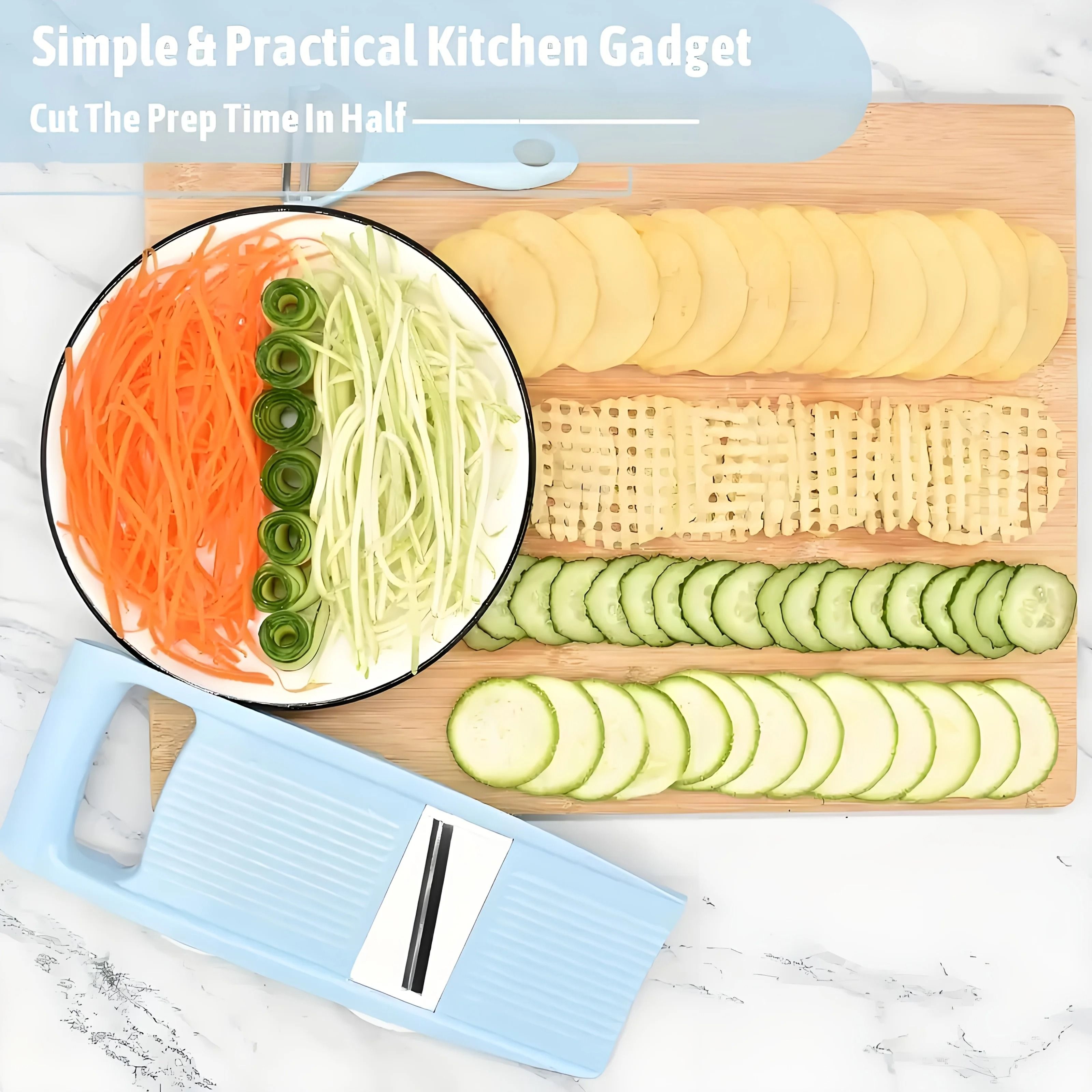 5 in 1 Vegetable Slicer Manual Fruit and Vegetable Grater Kitchen Prep Tool