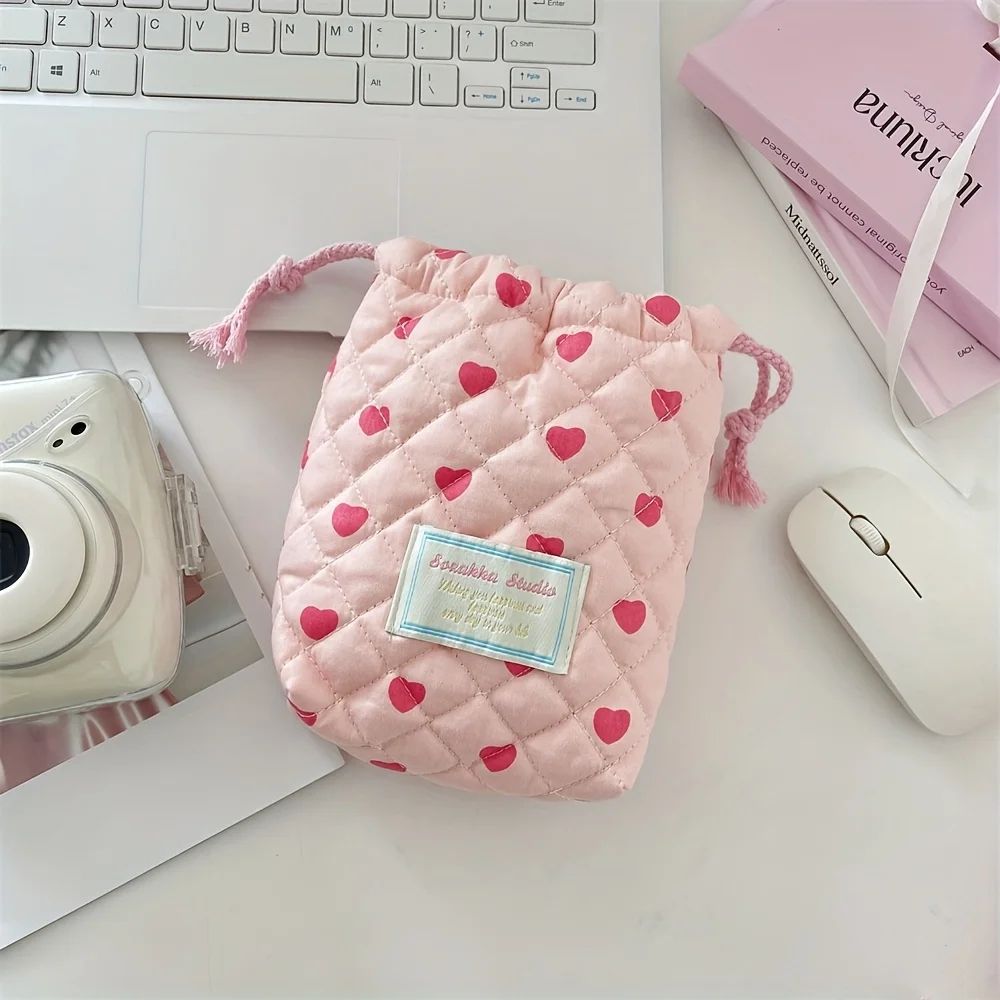 Cute Drawstring Makeup & Travel Bag