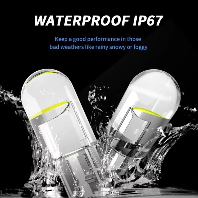 Canbus T10 LED Glass COB 6000K Car Light Bulb 5W for Dome Reading and License Plate