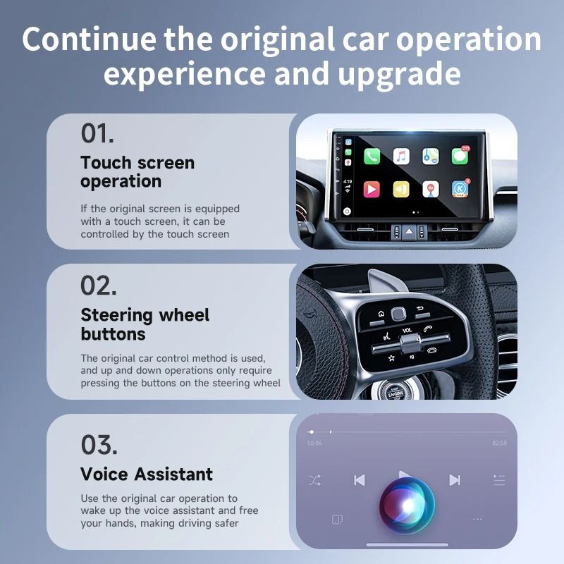 2 in 1 Wireless CarPlay Android Auto Mini Adapter with 5G WiFi