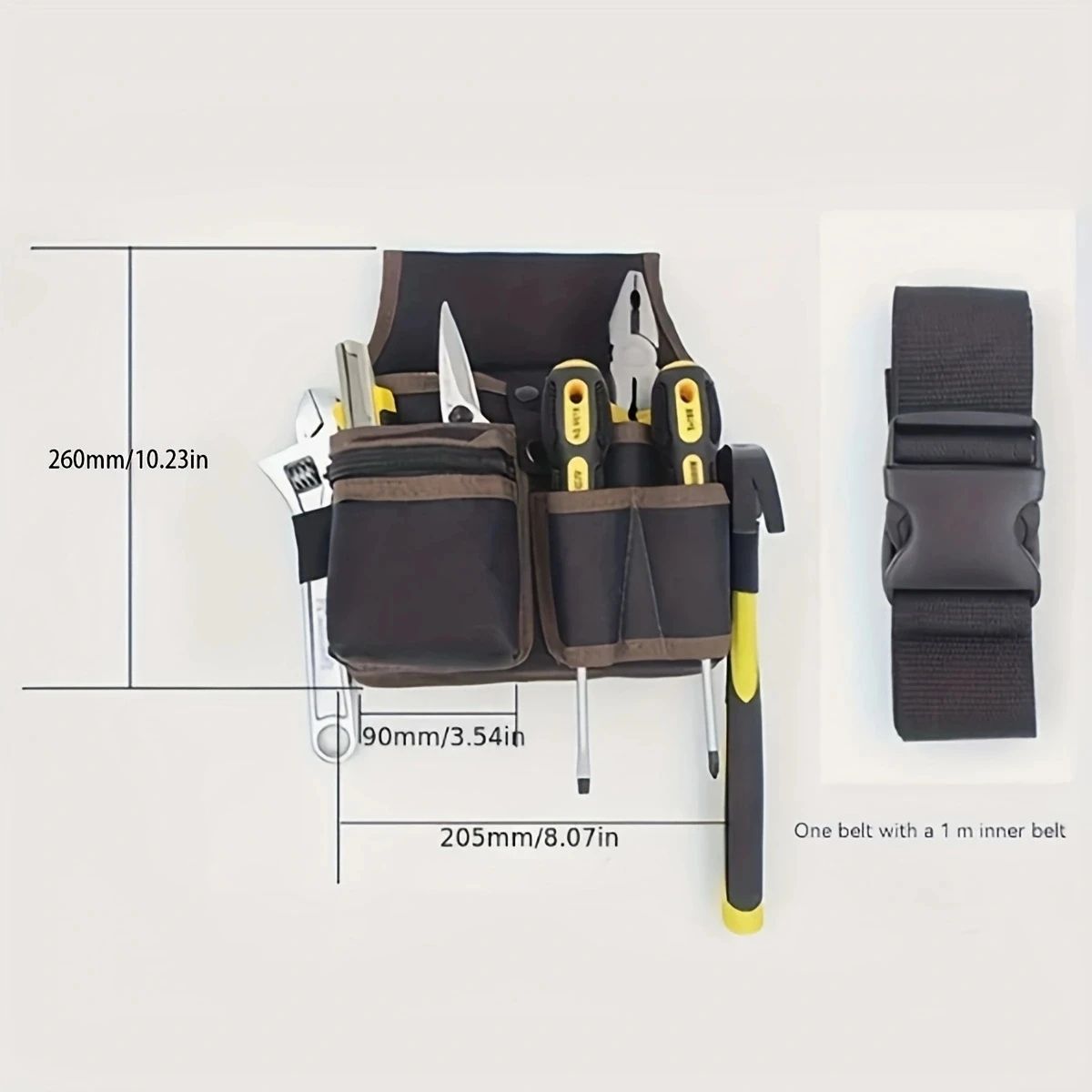 Compact Multi-Purpose Electrician Tool Bag - Waist-Mounted Maintenance Pouch