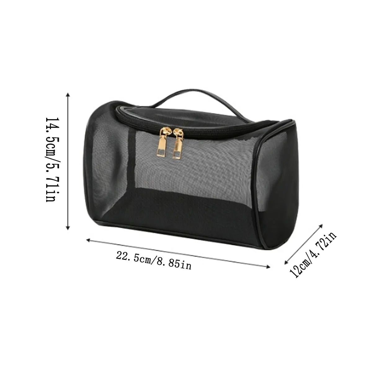 Transparent Large-Capacity Travel Makeup and Toiletry Bag