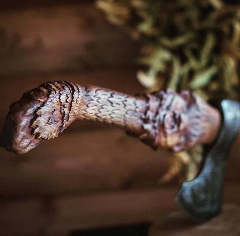 Handmade Hand forged axe BEAR,Viking axe viking hatchet bearded axe, battle axe