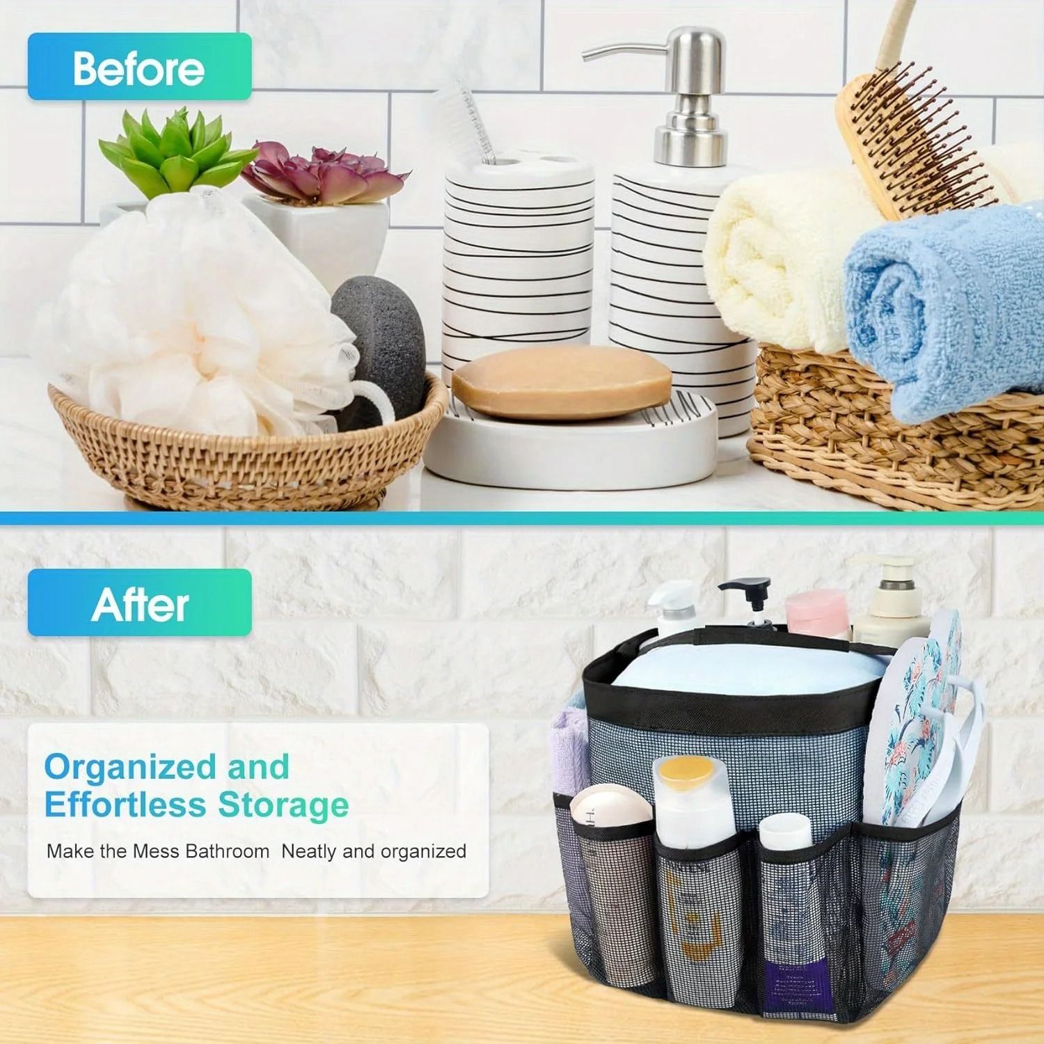 Portable Mesh Shower Organizer
