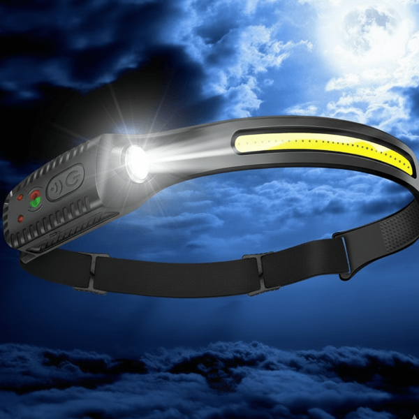 LED Sensor Headlamp USB Rechargeable Head Torch Waterproof Headlight Flashlight for Camping Hiking Fishing Outdoor